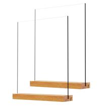 Suporte de sinal acrílico JDEA com base de madeira 21x29,7 cm vertical