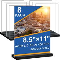Suporte de sinalização acrílico Seencool 8,5 x 11 - pacote com 8 Suporte de sinalização acrílico Seencool 8,5 x 11 - pacote com 8