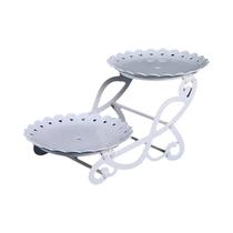 Suporte De Sobremesa De Plástico Branco Com 2 Camadas, Bandeja Para Bolos, Frutas, Doces E Petiscos, Suporte De Sobremesa De Plástico Branco Com 2 Camadas, Bandeja Para Bolos, Frutas, Doces E Petiscos,