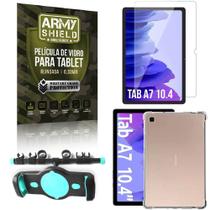 Suporte de Tablet para Carro Samsung A7 10.4 T500/T505 + Capinha Antishock + Pelicula Armyshield