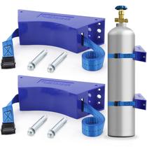 Suporte de tanque de propano TECWAP 2PCS Cilindro montado na parede azul