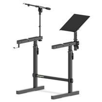 Suporte de teclado NiunYuneu multifuncional pesado com microfone e laptop Suporte de teclado NiunYuneu multifuncional pesado com microfone e laptop