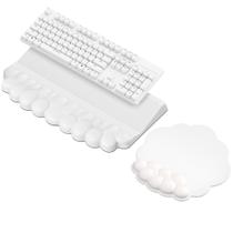 Suporte de teclado para descanso de pulso com mouse pad Laborio Cloud White