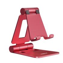 Suporte de telefone Nulaxy A4 totalmente ajustável, dobrável, vermelho Suporte de telefone Nulaxy A4 totalmente ajustável, dobrável, vermelho