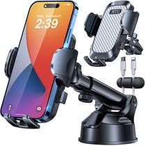 Suporte de Telefone para Carro HTU 2025 - Universal e Ajustável - Cinza