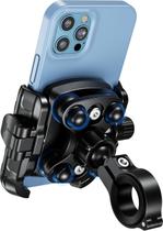 Suporte de telefone para motocicleta Kaedear KDR-M8SPJ com suporte pneumático preto Suporte de telefone para motocicleta Kaedear KDR-M8SPJ com suporte pneumático preto