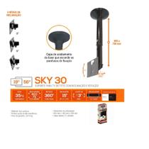 Suporte de teto com inclinação e rotação para TV de 19 a 56 SKY 30 Multivisão