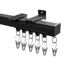 Suporte de teto com trilho de cortina Hoeflife Heavy Duty 3-4 m preto Suporte de teto com trilho de cortina Hoeflife Heavy Duty 3-4 m preto