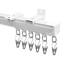 Suporte de teto com trilho de cortina Hoeflife Heavy Duty 6-9 pés branco Suporte de teto com trilho de cortina Hoeflife Heavy Duty 6-9 pés branco