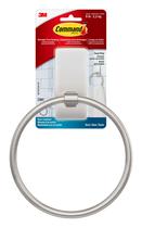 Suporte de toalha de mão Command Satin Nickel resistente à água Suporte de toalha de mão Command Satin Nickel resistente à água