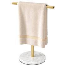 Suporte de toalha de mão Gypie Gold em forma de T com base de mármore Suporte de toalha de mão Gypie Gold em forma de T com base de mármore