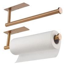 Suporte de toalha de papel LISM Under Cabinet Wall Mount Rose Gold Suporte de toalha de papel LISM Under Cabinet Wall Mount Rose Gold