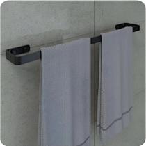Suporte de toalha de parede 50cm preto fosco Suporte de toalha de parede 50cm preto fosco