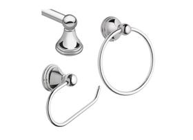 Suporte de toalha Moen DN8433CH Preston Chrome Conjunto de 3 peças