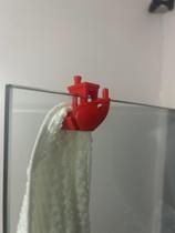 Suporte de Toalhas em Formato de Barquinho Vermelho Criativo e Funcional