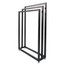Suporte de Toalhas Toalheiro em Metalon Pintura Eletrostática Preto Alto Padrão Marca Kasadi Suporte de Toalhas Toalheiro em Metalon Pintura Eletrostática Preto Alto Padrão Marca Kasadi