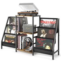 Suporte de toca-discos Tewinko com armazenamento em vinil 280 álbuns