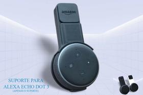 Suporte De Tomada em 3D Para Alexa 3 Geração Preto