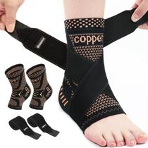 Suporte de tornozelo INDEEMAX Copper Compression para mulheres e homens