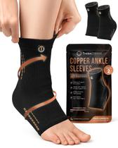 Suporte de tornozelo TheraCopper Copper Compression, pacote com 2