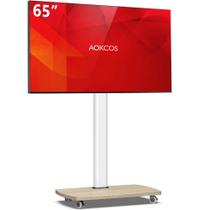 Suporte de TV AOKCOS Rolling Mobile Stand 32-65" 60 giratório branco