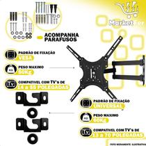 Suporte de Tv Articulado 14 á 55 e Suporte Fixo Universal 13 á 70 Polegadas led plasma lcd Kit Suporte de Tv Articulado 14 á 55 e Suporte Fixo Universal 13 á 70 Polegadas led plasma lcd Kit