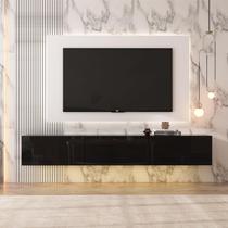 Suporte de TV flutuante AIEGLE montado na parede com 3 gavetas e LED