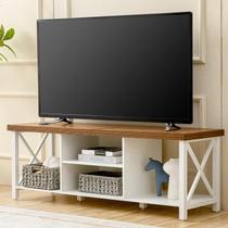 Suporte de TV GAZHOME para TV de até 65" com armazenamento aberto branco