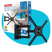 Suporte De Tv Led Lcd Articulado 10 A 60 Polegadas Brasforma Cor Preto Suporte De Tv Led Lcd Articulado 10 A 60 Polegadas Brasforma Cor Preto