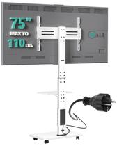 Suporte de TV WALI TVDVD-6PRW móvel e ajustável para TVs de 34" a 75" branco Suporte de TV WALI TVDVD-6PRW móvel e ajustável para TVs de 34" a 75" branco