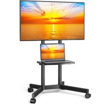 Suporte de TV YOMT portátil Rolling para TVs de 32-75 polegadas com prateleira