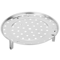 Suporte de vapor de aço inoxidável redondo prateado para vaporizador de cozinha