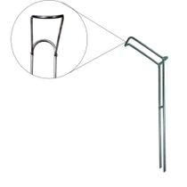 Suporte de Vara Fixo Para Barranco Prata tamanho M