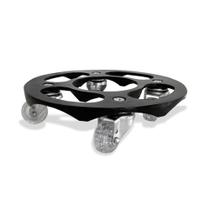 Suporte De Vaso Com Rodas Porta Plantas 25cm De Alumínio Fundido