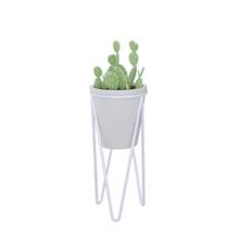 Suporte De Vaso Decorativo 16x40 Para Planta Casa Jardim Varanda Sala Cor:Branco
