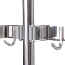 Suporte De Vassoura Inox Organizador Com Ganchos E Presilhas