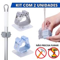 Suporte De Vassoura Pá Mop Organizador De Parede Pendurar 1 Gancho Adesivo - Escolha Seu Kit Suporte De Vassoura Pá Mop Organizador De Parede Pendurar 1 Gancho Adesivo - Escolha Seu Kit