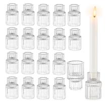 Suporte de vela Glasseam Crystal Clear Glass, conjunto de 20 Suporte de vela Glasseam Crystal Clear Glass, conjunto de 20