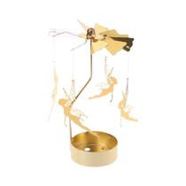 Suporte De Vela Metálico Rotativo Para Decoração De Jantar De Natal, Festa De Casamento, Presente