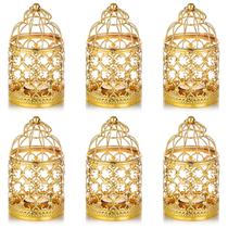 Suporte de vela NUPTIO Vintage Metal Tealight pendurado em 6 unidades