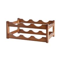 Suporte De Vinho De Bambu De Vários Níveis, Mesa Vintage De Madeira Maciça Para Sala De Estar, Bar E Suporte De Vinho De Bambu De Vários Níveis, Mesa Vintage De Madeira Maciça Para Sala De Estar, Bar E
