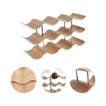 Suporte De Vinho De Madeira Em 3 Camadas Organizador De Garrafas De Vinho Para Armário Despensa