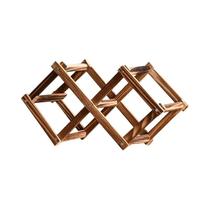 Suporte De Vinho De Madeira Sólida Moderno E Minimalista Com Duas Camadas Para Exibição De Vinho