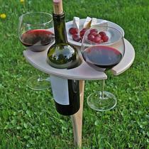 Suporte de vinho dobrável, mesa de vinho portátil para piquenique, acampamento, festa, jardim, praia