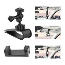 Suporte de viseira solar de carro Flymile para Insta360 X4 X5 X3 Gopro 13 12 11 10 9 8 7 DJI Osmo Pocket 3/360 Action 5Pro 4 3