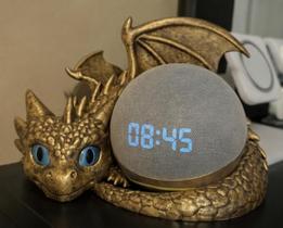 Suporte Decorativo Dragão 3D para Alexa Echo Dot 4ª 5ª Base Firme e Acabamento Premium Suporte Decorativo Dragão 3D para Alexa Echo Dot 4ª 5ª Base Firme e Acabamento Premium