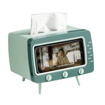 Suporte Decorativo TV Retro porta Lenços Verde XC-SP-62