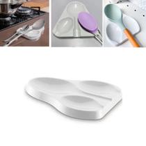 Suporte Descanso 3 Apoio Colher Talheres Bancada Pia Cozinha Suporte Descanso 3 Apoio Colher Talheres Bancada Pia Cozinha