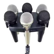 Suporte Descanso Para 8 Microfones Tipo Pedestal Para Igreja