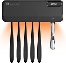 Suporte desinfetante UV para escovas de dentes SwanKiss para banheiros preto